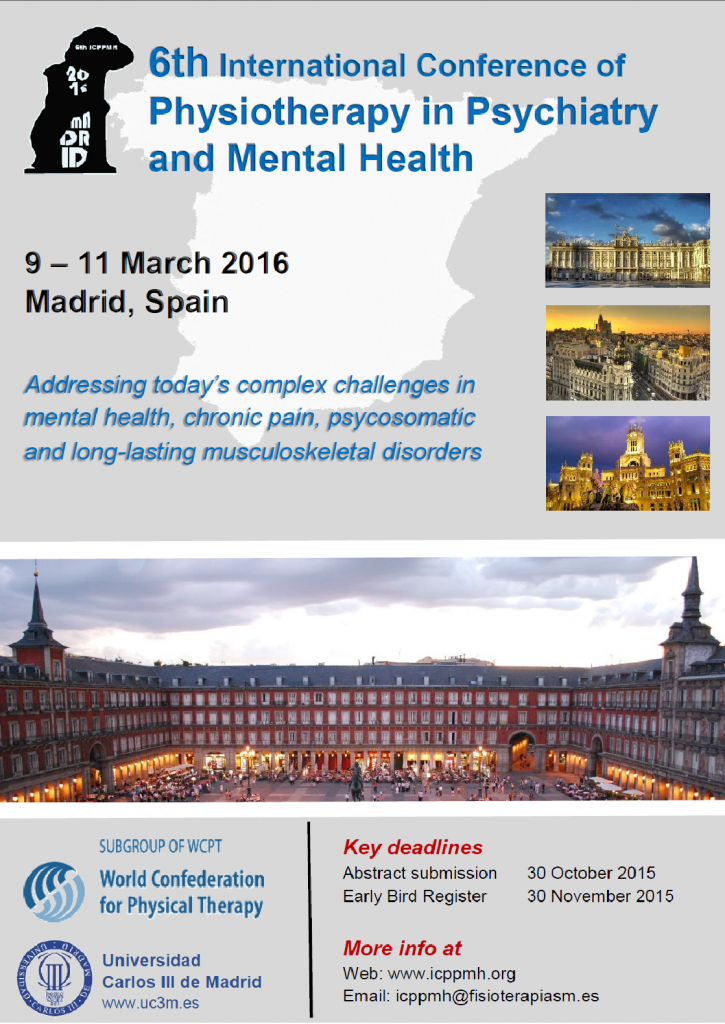 congreso THE INTERNATIONAL CONFERENCE OF PHYSICAL THERAPY IN PSYCHIATRY AND MENTAL HEALTH